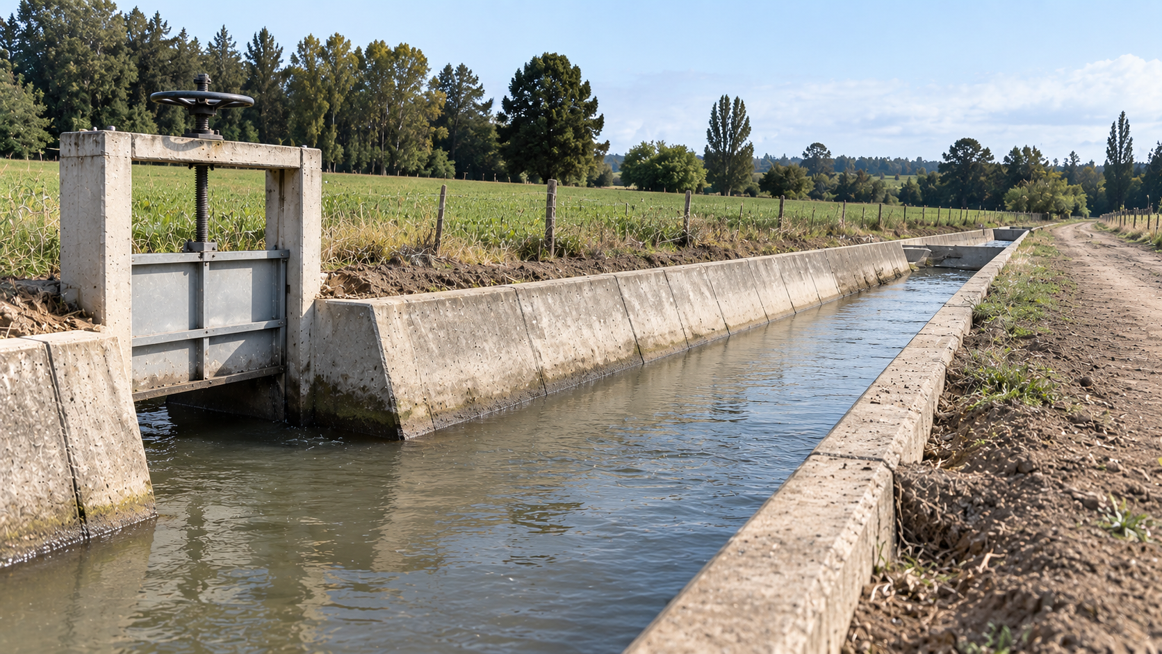 Construcción y diseño de canal para conducción de agua